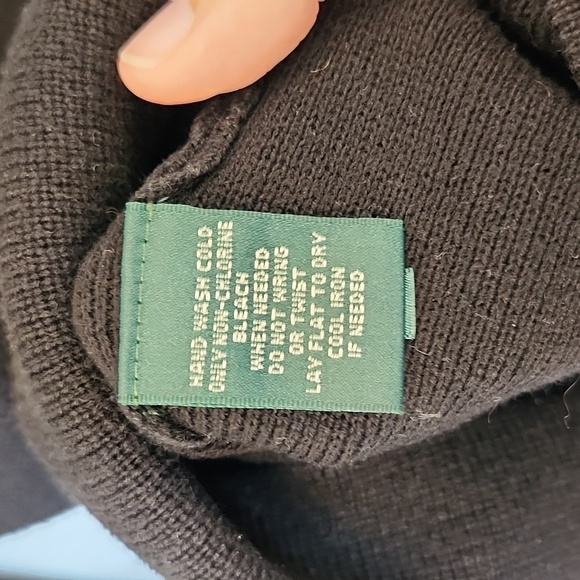 Lauren Ralph Lauren black 100% cotton blazer style button up sweater size M - Picture 6 of 7